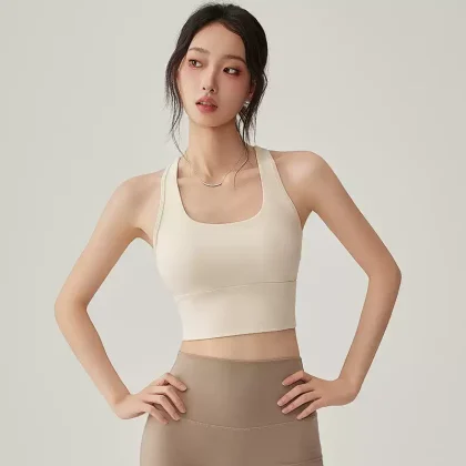 Premium seamless yoga bra manufactured by an OEM Yoga Bra Manufacturer for global activewear brands.