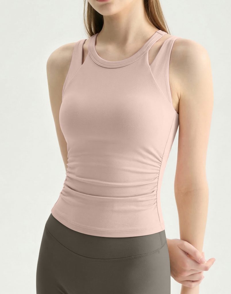 Women's 2-in-1 Padded Sports Bra Tank Top – Fixed Cup Yoga Workout Camisole Wholesale