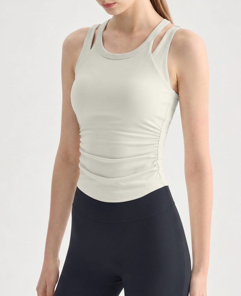 Women's 2-in-1 Padded Sports Bra Tank Top – Fixed Cup Yoga Workout Camisole Wholesale