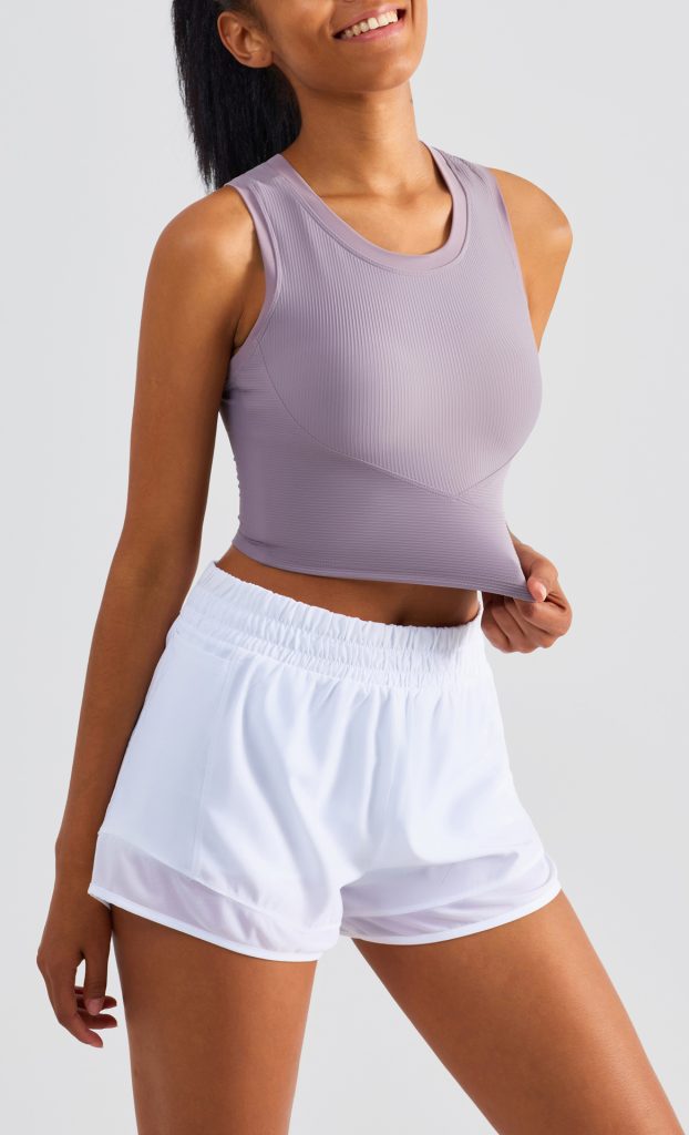 Women's Fixed Cup Sports Bra Tank Top – High Support Compression Workout Bra Wholesale