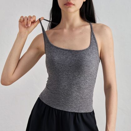 Women's Padded Sports Bra Tank Top – Racerback Built-in Bra Yoga Workout Top Wholesale