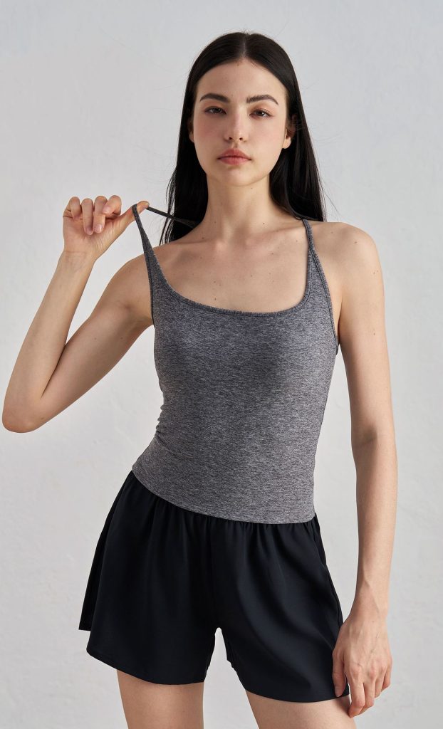 Women's Padded Sports Bra Tank Top – Racerback Built-in Bra Yoga Workout Top Wholesale