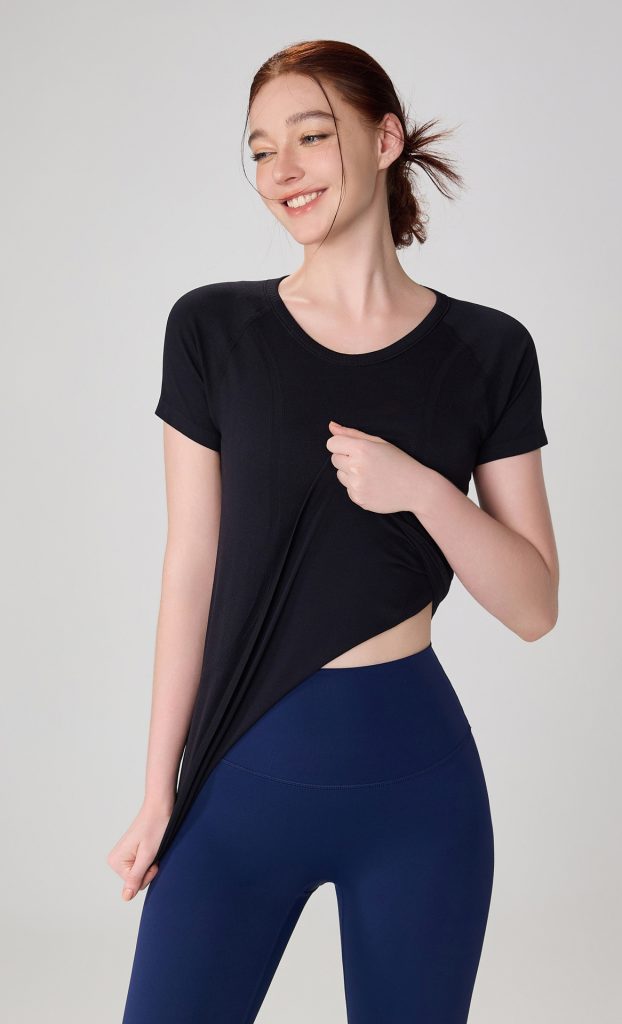 Premium Women's Seamless Yoga Workout T-Shirt for Wholesale Activewear